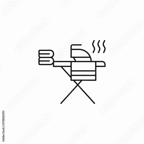ironing board laundry icon sign vector