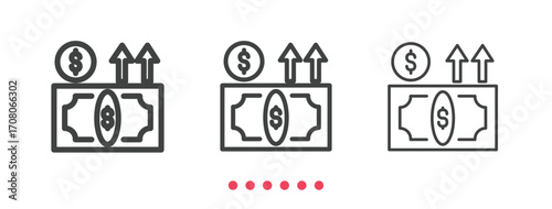 Payment methods icon. Thin line icon vector