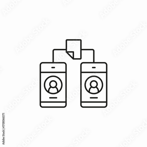 mobile user sharing icon sign vector
