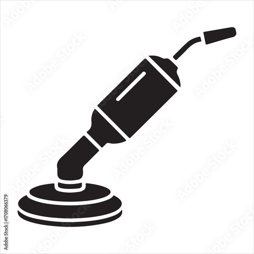 Compact angle polisher solid design icon