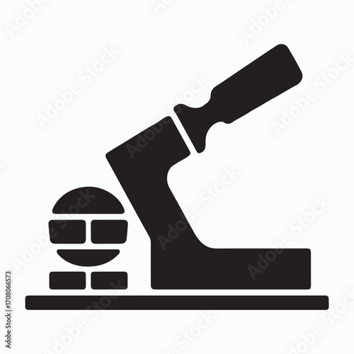 Compact biscuit joiner solid design symbol