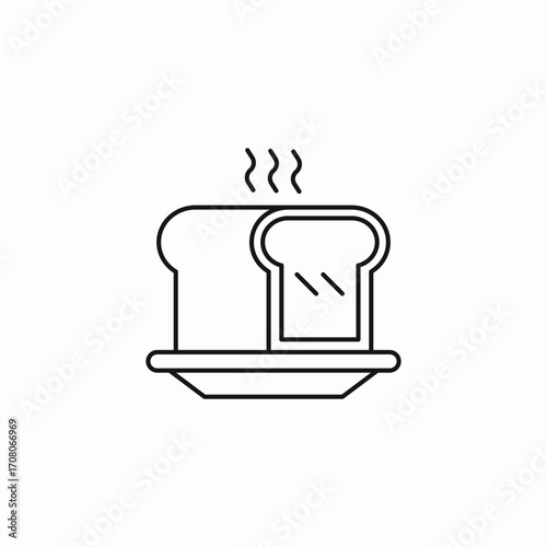 toasted bread slices icon sign vector