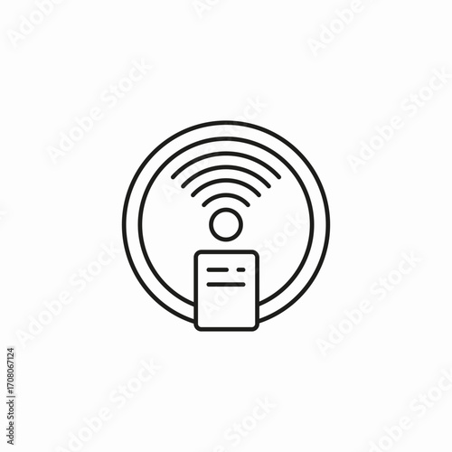 wireless signal device icon sign vector