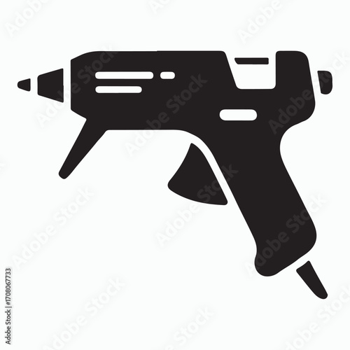 Professional glue gun solid device icon