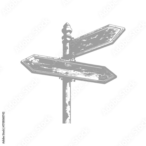 Directional Signpost Design Illustration