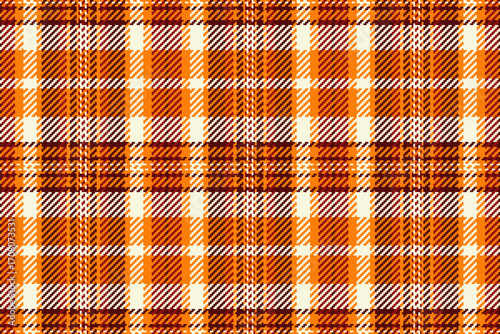 Lovely texture textile vector, no people check fabric plaid. Scottish tartan background pattern seamless in red and bright colors.