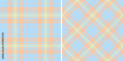 Check tartan background of pattern vector fabric with a texture plaid seamless textile. Set in skin colors. Modern duvet covers for the bedroom.