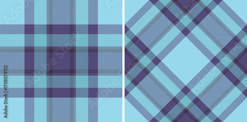 Pattern plaid vector of seamless textile texture with a check fabric background tartan. Set in sea colors for stylish poncho outfits.