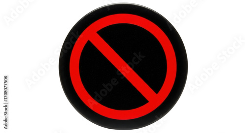Free Download Isolated circle emblem with a red ban slash indicating prohibition or disapproval - GFXLoad