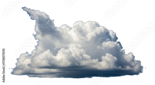 Фотография Isolated billowing storm cloud with anvil-shaped head formation on a dramatic mo