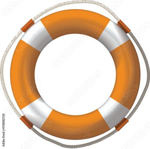 lifebelt, lifebuoy isolated on white high detailed
