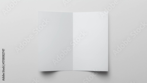 Bi-fold dl horizontal brochure  mock up template on isolated white background  ready for design presentation  3d illustration