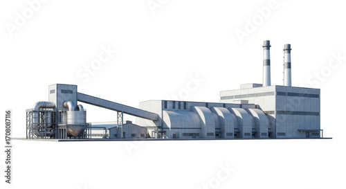 Isolated Industrial Factory Building