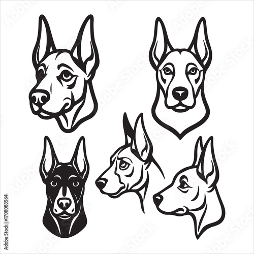 A Fearless and Loyal Doberman Pinscher, a Sleek and Athletic Guardian with a Muscular and Commanding Presence, an Intelligent and Devoted Companion and Protector