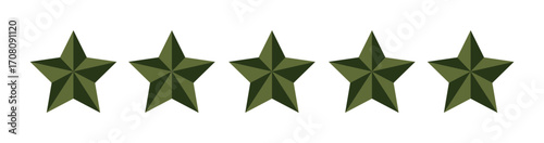 Five stars rate icon. Customer product rating review flat icon. Customer review with five stars. Service satisfaction, quality, rate vector illustration 