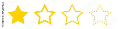 Star icons set icolated on a background. Vector illustration