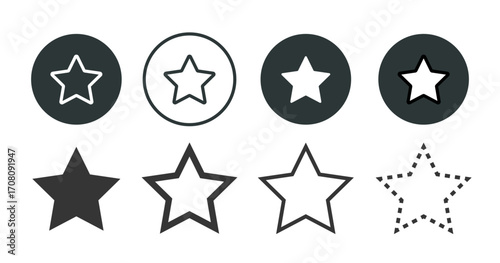 Star icons set icolated on a background. Vector illustration