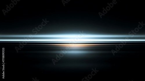 A dynamic light beam creates a captivating visual effect, highlighting the subject's dynamic movement.