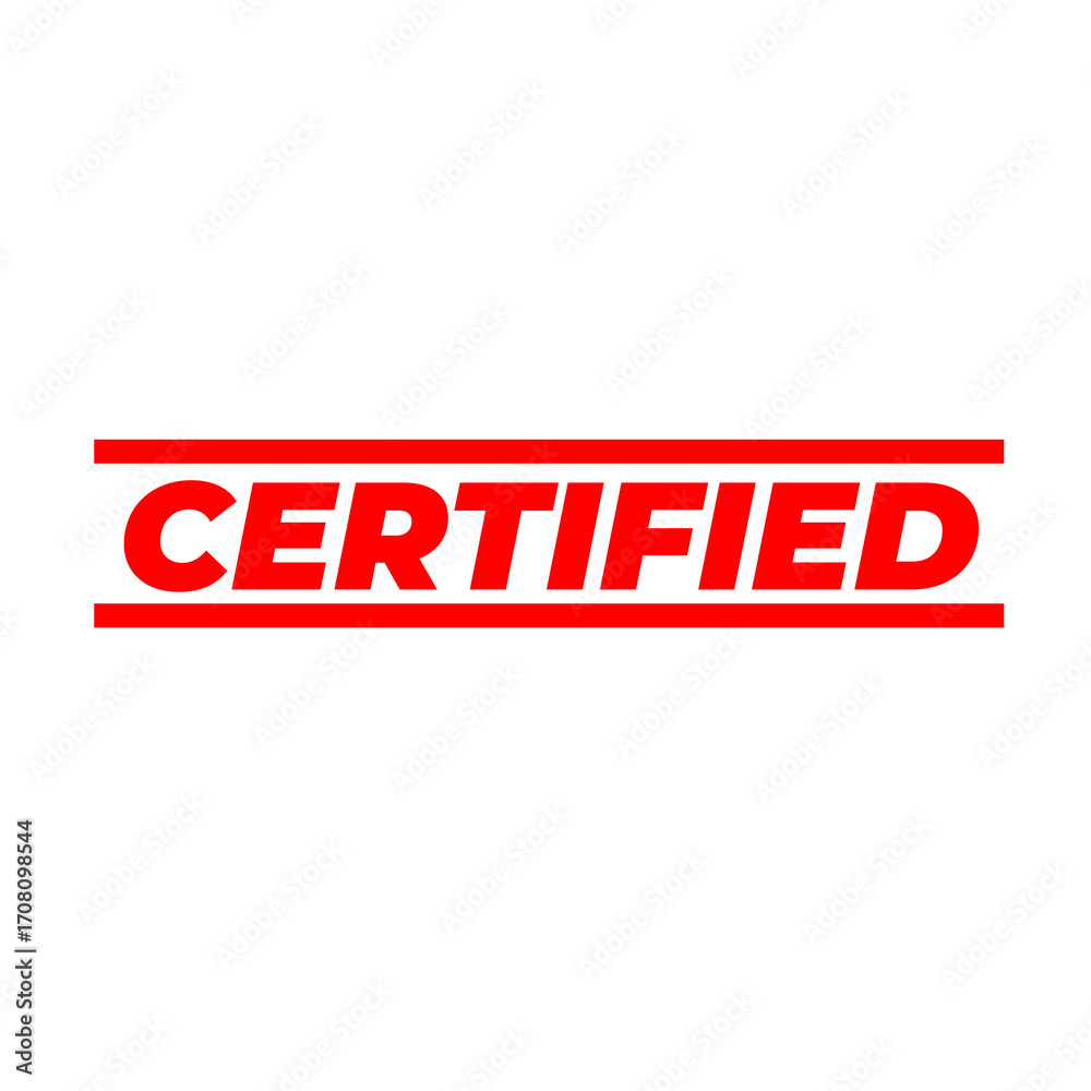 Fototapeta premium Certified Watermark on a Transparent Background 