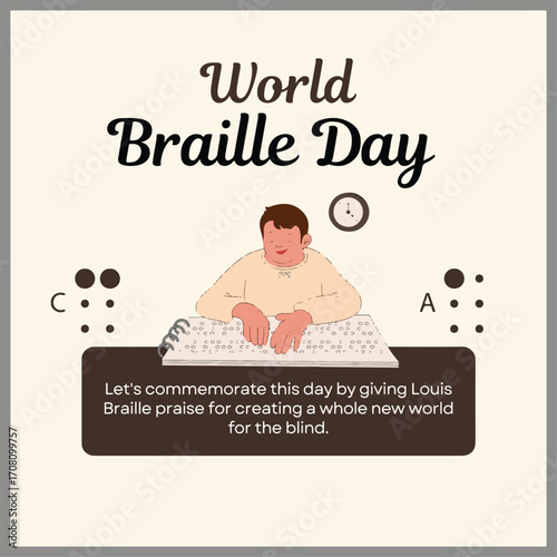 "Celebrate World Braille Day: promoting inclusion, literacy, and accessibility for visually impaired communities worldwide."
