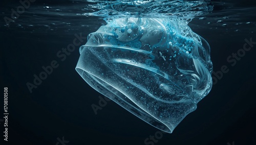 Swirling Particle Swimming Cap

