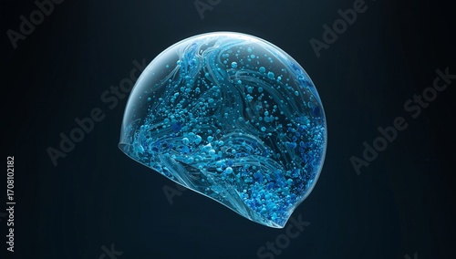 Swirling Particle Swimming Cap
