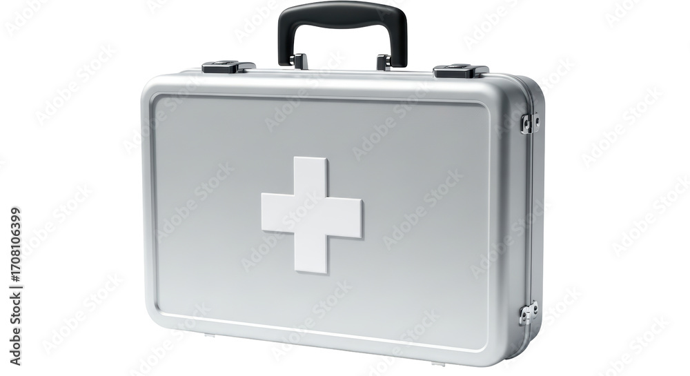 Obraz premium Isolated Silver First Aid Kit