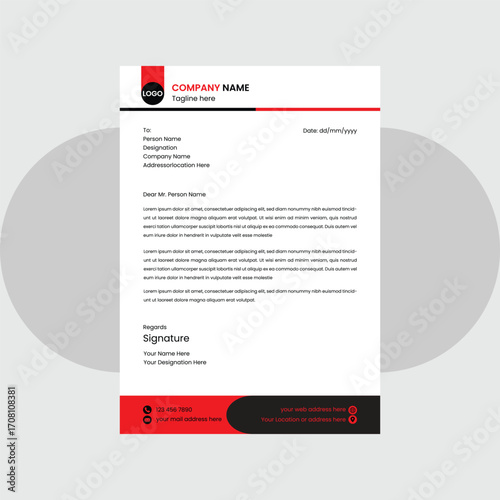 Corporate letter head design vector art