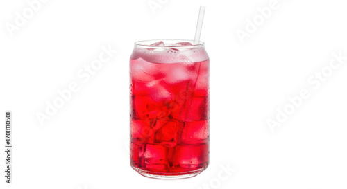Wallpaper Mural Isolated Glass of Red Soda Torontodigital.ca