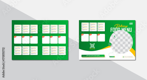 Fast Food Menu Template | Burger, Pizza, Café Menu Design