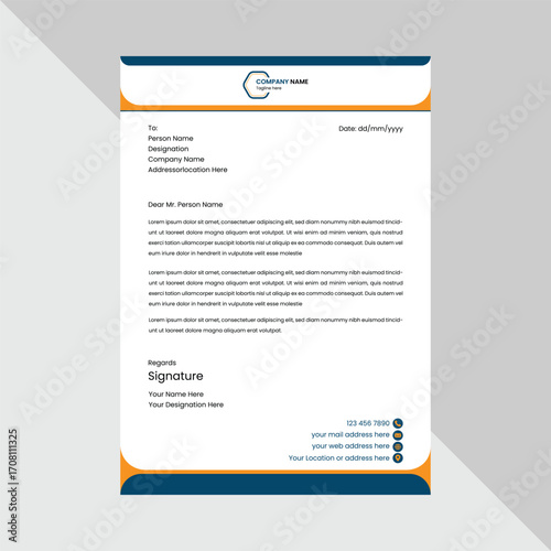 Corporate letter head design vector art