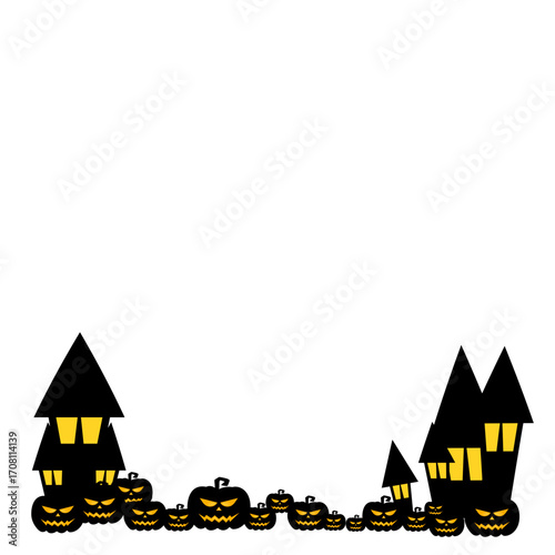 Haunted House Halloween Illustration