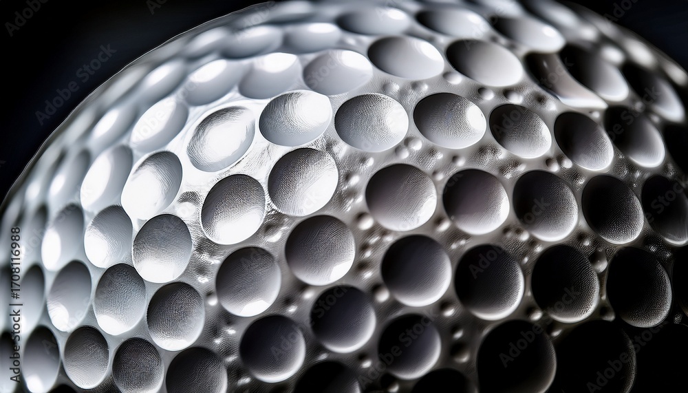 close up of a golf ball s dimples a textural masterpiece