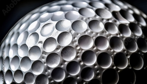 close up of a golf ball s dimples a textural masterpiece