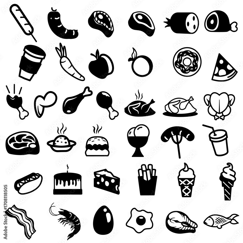 Fototapeta premium ícones de comida