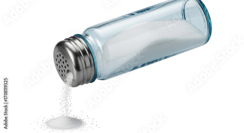 Photos Isolated Salt shaker spilling salt