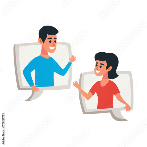 Communicating and Connecting People in Speech Bubbles