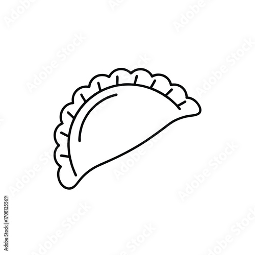 empanada outline icon traditional latin american food