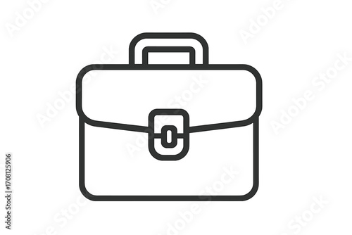 Briefcase line icon. Business portfolio symbol. Work bag sign for web. Professional career concept. Office manager case pictogram. Suitcase graphic element for UI design.