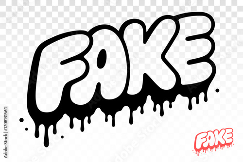 Fake typography. Current typography. Dripping fake. Fake art. Current inks. Paint dripping. Dripping liquid. Paint flows. Graffiti symbol. Hand drawn doodle. Sticker. Molten letters. Stencil