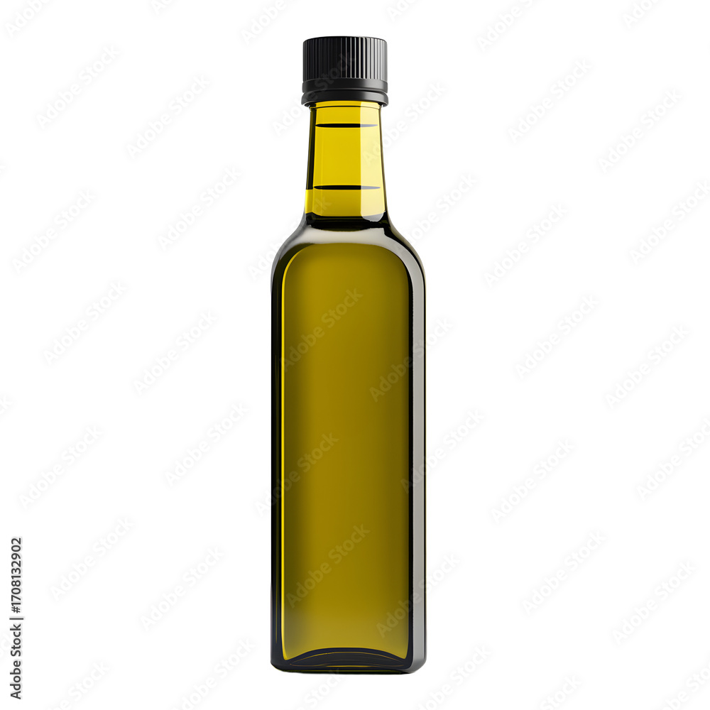 High-Resolution Olive Oil Bottle Mockup Isolated on White Background High-Resolution Olive Oil Bottle Mockup Isolated on White Background
