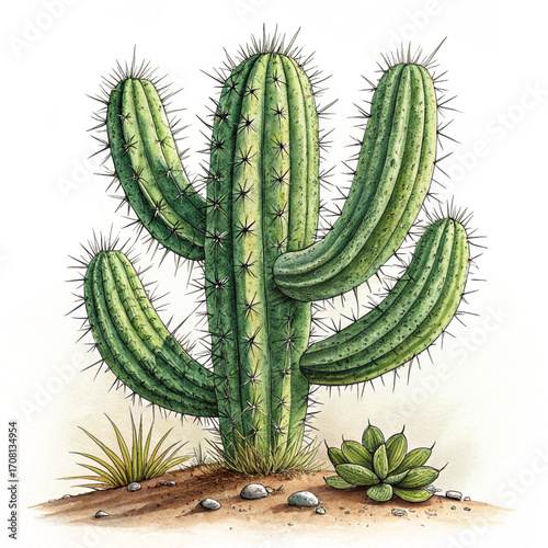cactus isolated on white background
