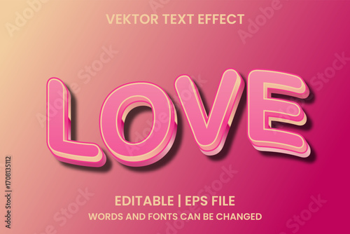 editable love text effect
