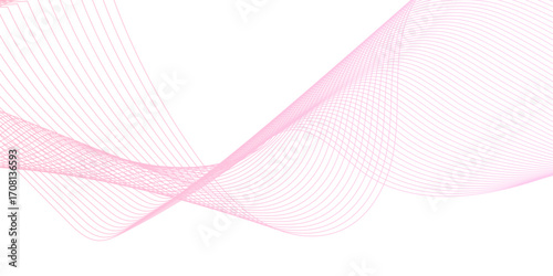 Energy abstract smooth pink frequency isolated element creative blend curve flow line technology modern white web banner vector beautiful waveform light music energy design.	