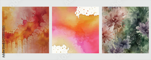 Abstract gradients warm hues nature tones blend of colors texture backgrounds