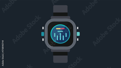 Sleek futuristic smartwatch illustration vector eps scalable technology gadget design