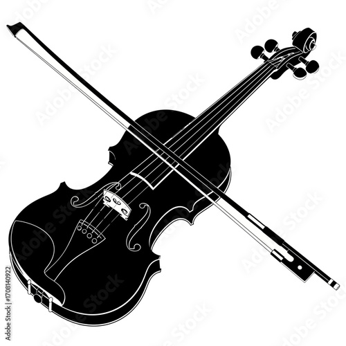 vector illustration of a violin