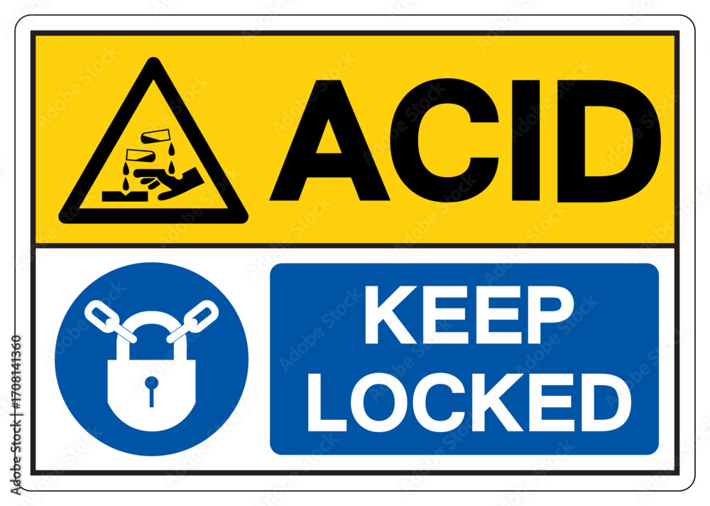 Fototapeta premium Acid Keep Locked Symbol Sign,Vector Illustration, Isolate On White Background Label.EPS10