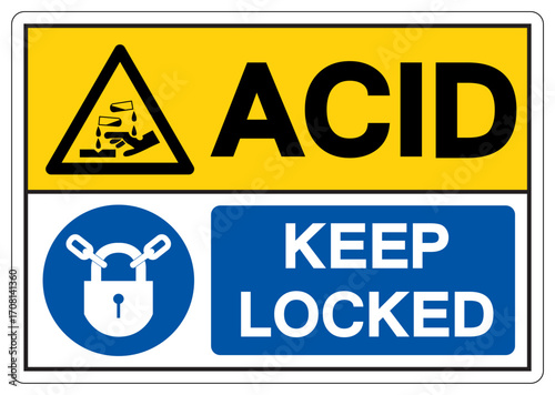 Acid Keep Locked Symbol Sign,Vector Illustration, Isolate On White Background Label.EPS10
