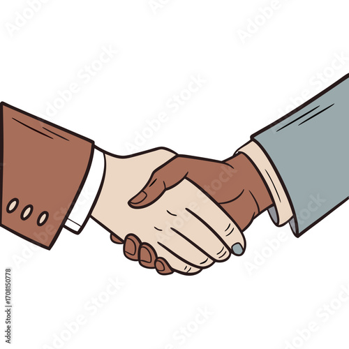 Business handshake between two partners